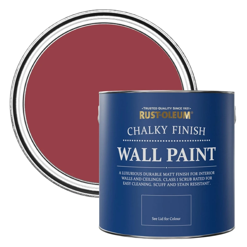 Rust-Oleum Red Matt Emulsion Wall Paint - Soho 2.5L