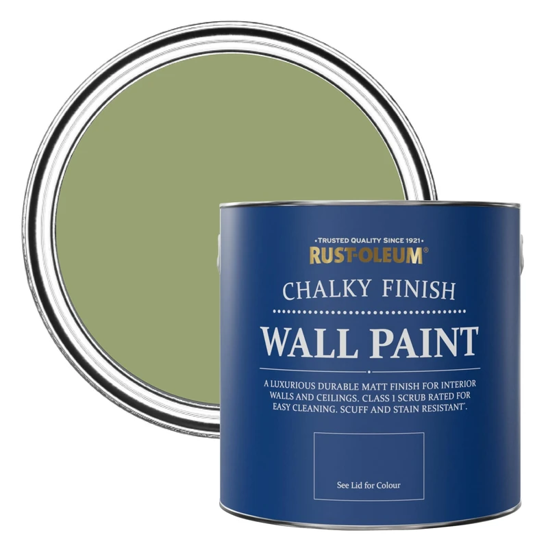 Rust-Oleum Green Matt Emulsion Wall Paint - Familiar Ground 2.5L