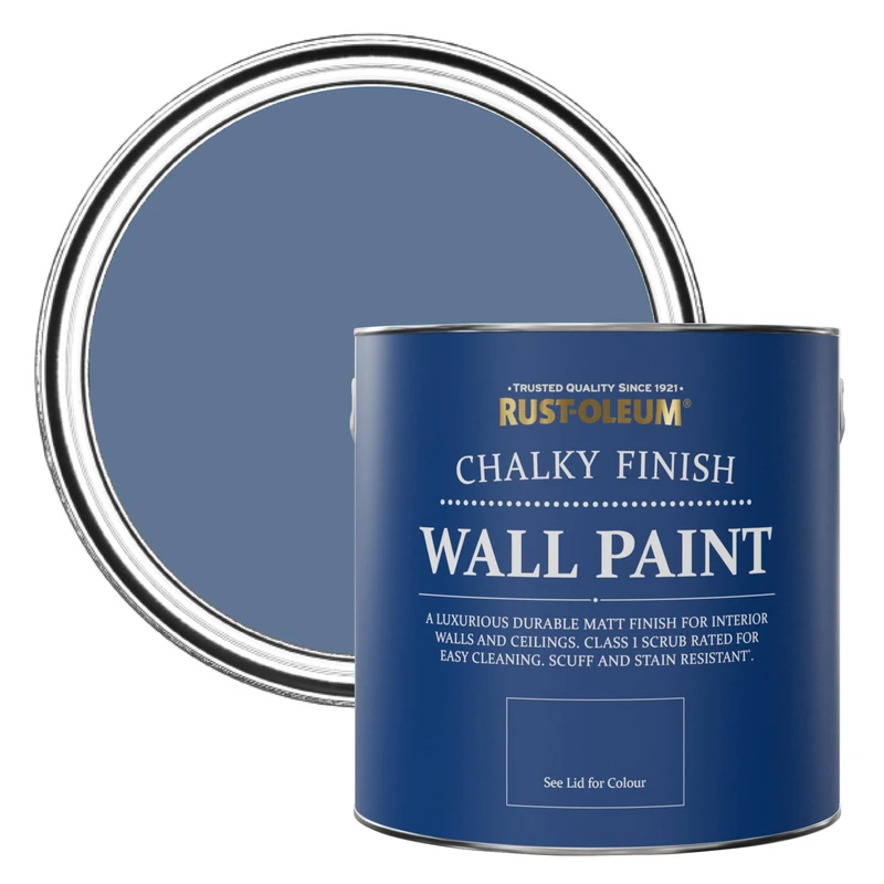 Rust-Oleum Blue Matt Emulsion Wall Paint - Blue River 2.5L