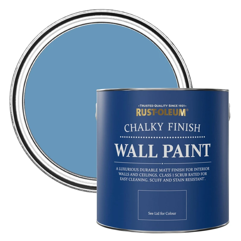 Rust-Oleum Blue Matt Emulsion Wall Paint - Cornflower Blue 2.5L