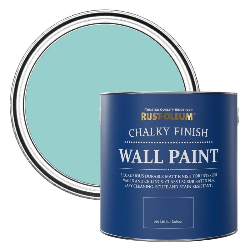 Rust-Oleum Blue Matt Emulsion Wall Paint - Teal 2.5L