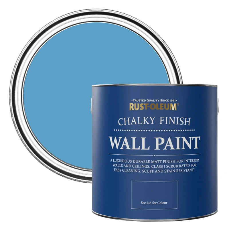 Rust-Oleum Blue Matt Emulsion Wall Paint - Cerulean 2.5L