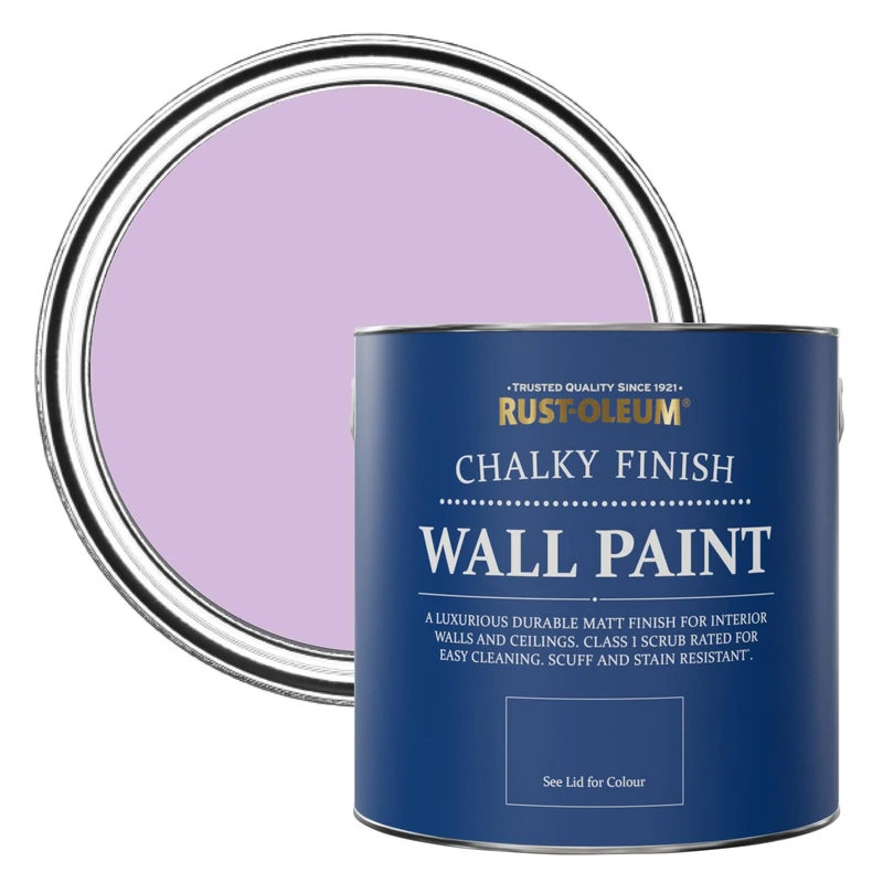Rust-Oleum Purple Matt Emulsion Wall Paint - Violet Macaroon 2.5L