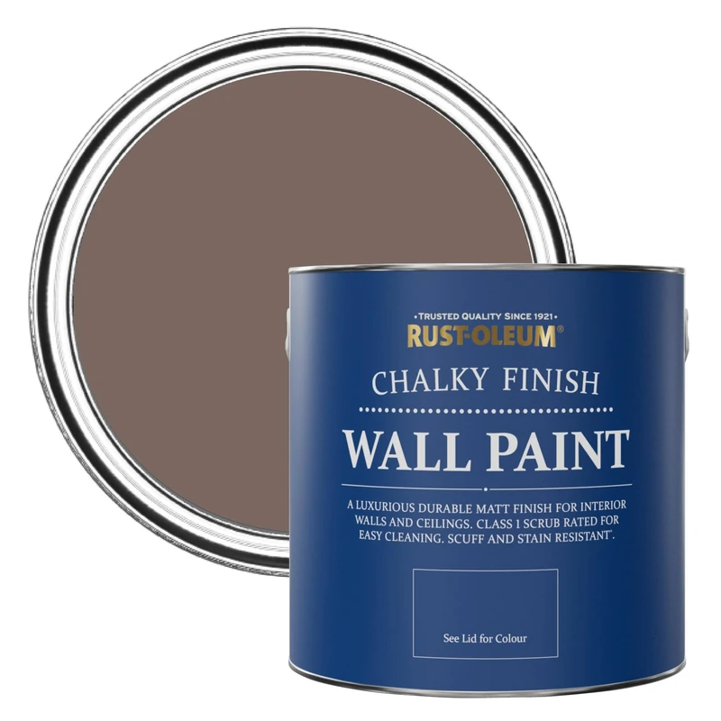 Rust-Oleum Brown Matt Emulsion Wall Paint - River’s Edge 2.5L