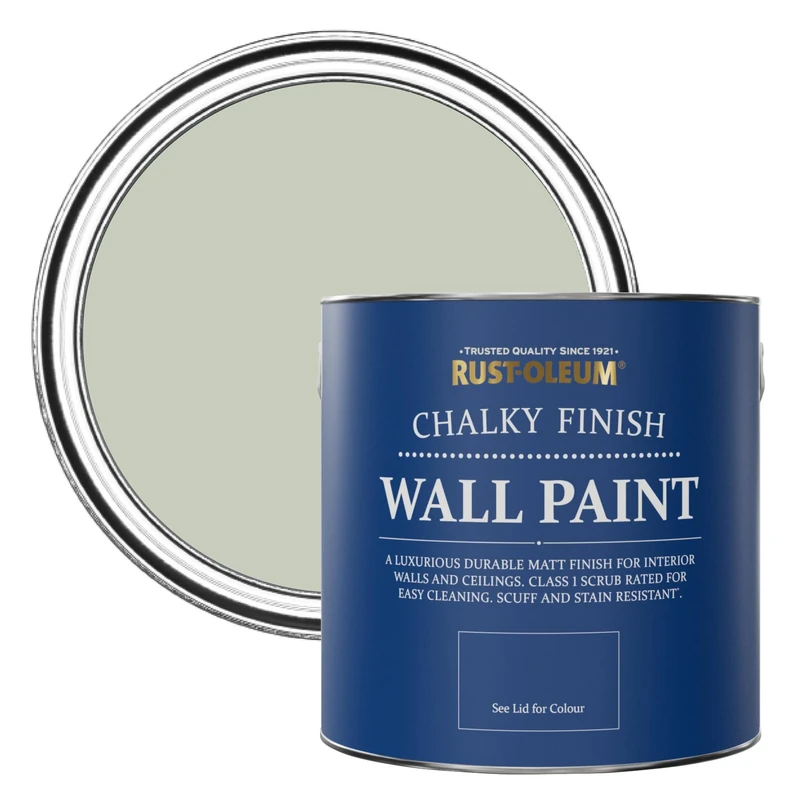 Rust-Oleum Light Green Wall and Ceiling Paint in a Chalky Matt Finish - Aloe 2.5L