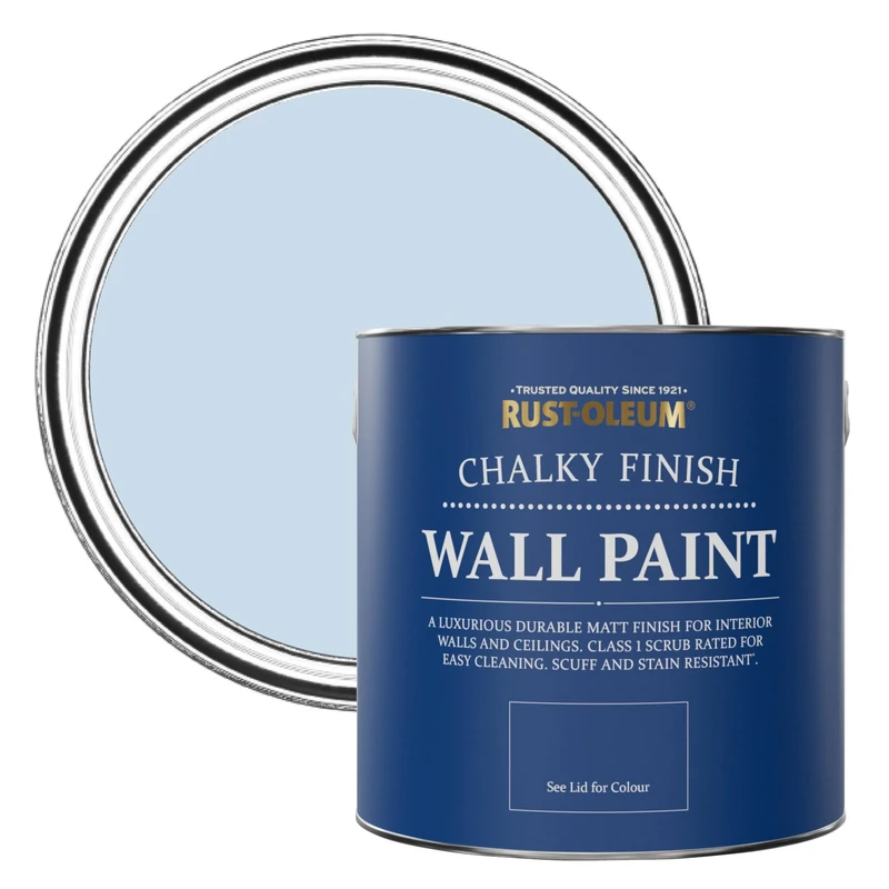 Rust-Oleum Blue Wall and Ceiling Paint in a Chalky Matt Finish - Blue Sky 2.5L