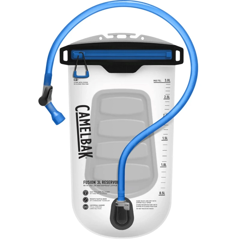 Camelbak Fusion 3 Litre Reservoir with Tru Zip Waterproof Zipper - Clear - 3 Litre