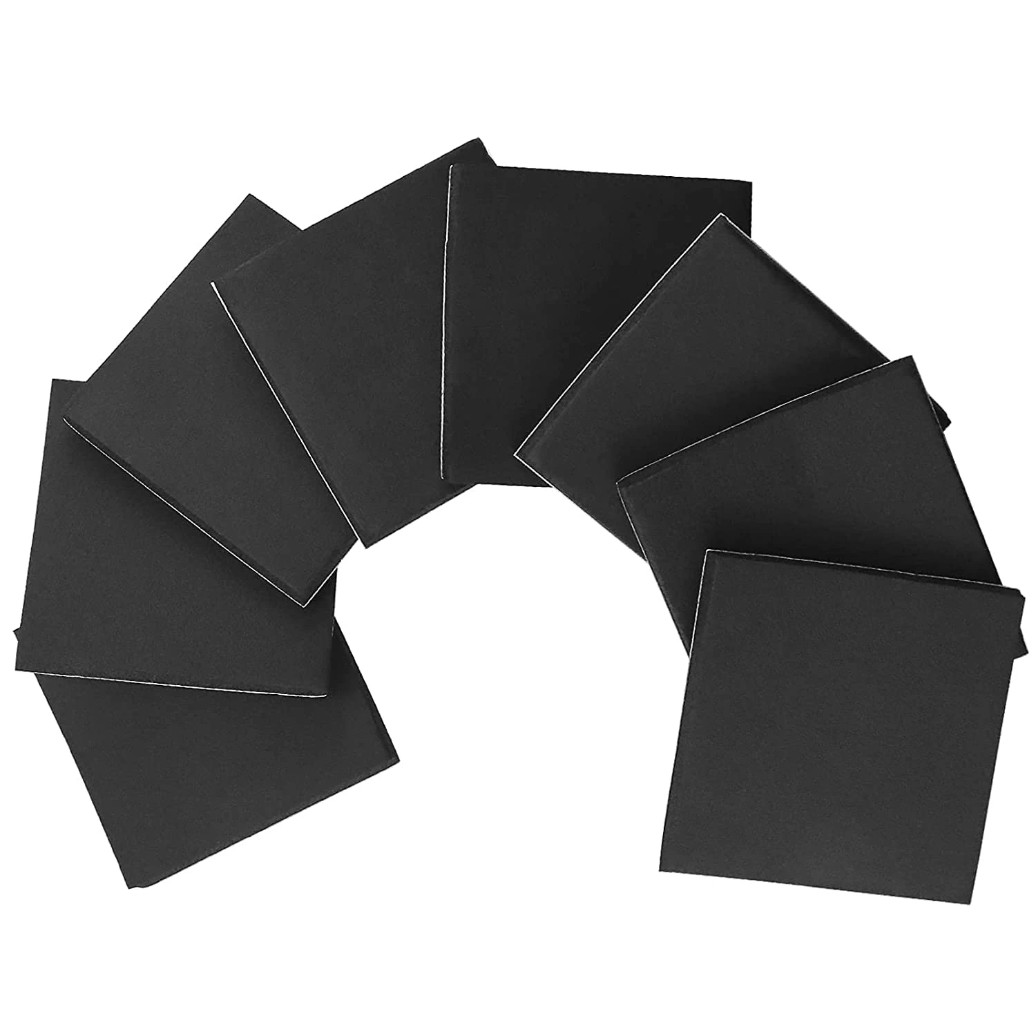 8Pcs Foam Sheets Self Adhesive 150mm Longx150mm Widex12mm Thick Closed Cell Foam Neoprene Rubber Sheets Insulation Anti Vibration Non-Slip Foam Rubber Pads Furniture Floor Protector Pads Black