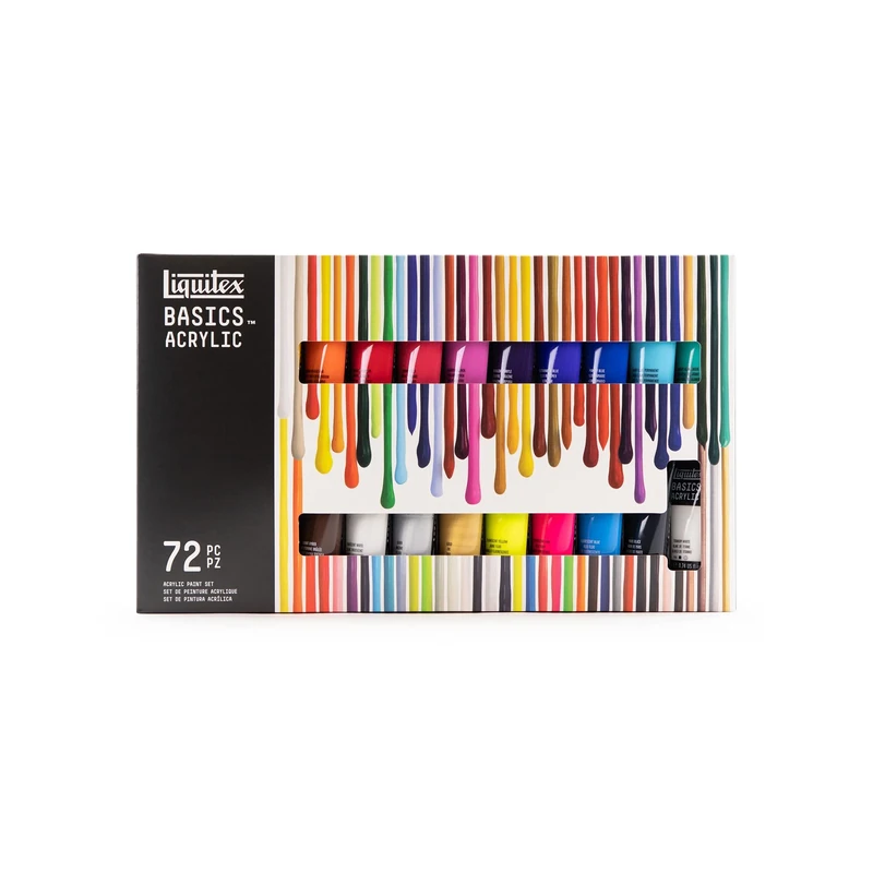 Liquitex Acrylic Basics Set of 72 x 22 ml Colours