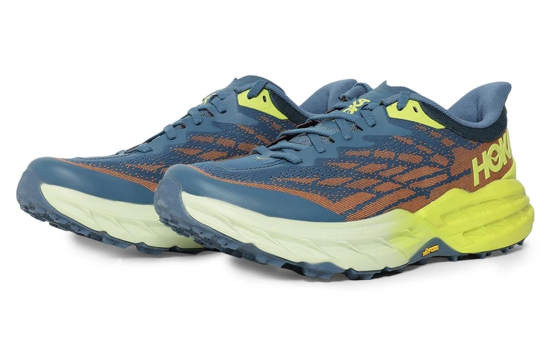 Hoka One One 1123159-BCEP Speedgoat 5 Wide Men's Men Blue Coral/Evening Primrose UK 10.5