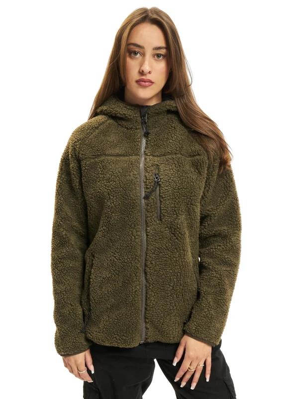 Brandit Women Teddyfleece Jacket Hoode, color: woodland, size: 5XL