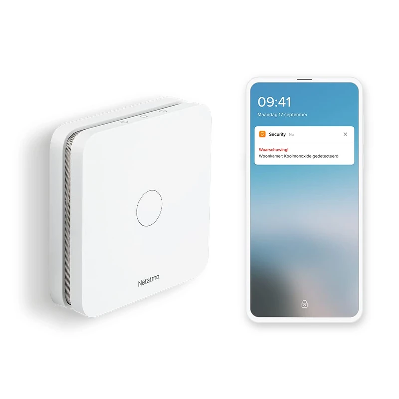 Netatmo - Intelligent Carbon Monoxide Detector, WiFi, 10 years of battery, 85dB alarm, Automated tests, No domotic switchboard, EN 50291 and NF certificate, NCO-EC