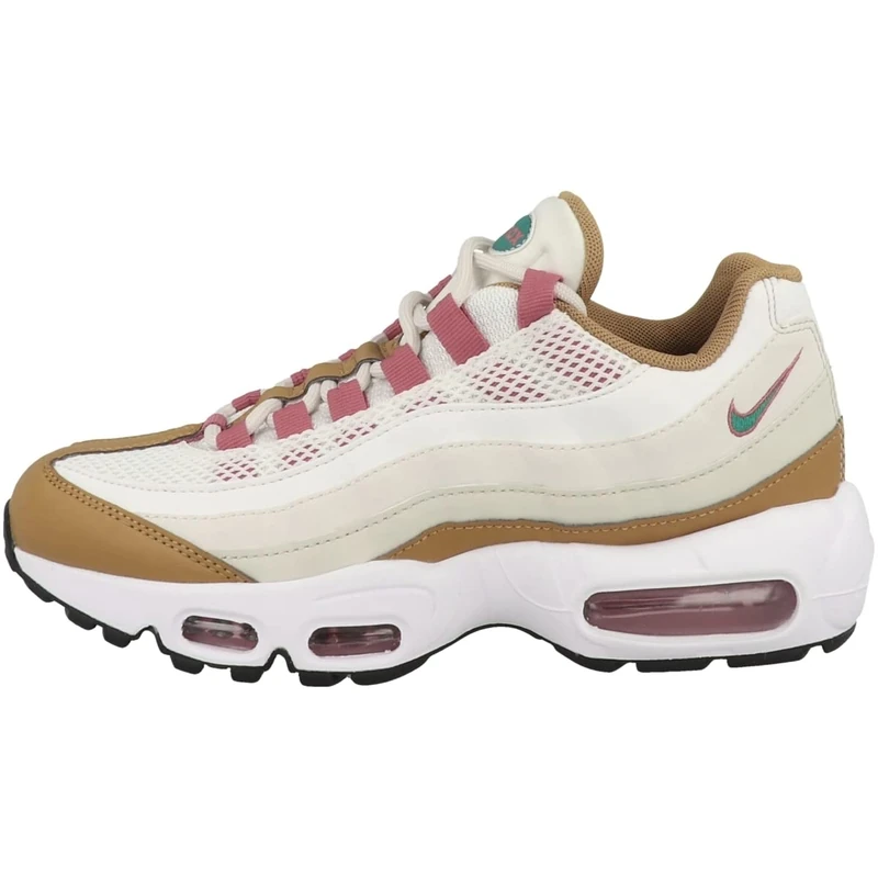 Nike women's DH1632-100 Gymnastics Shoe, SUMMIT WHITE/GREEN NOISE-WHEAT-PHANTOM-LT BONE-ARCHAEO PINK, 3 UK