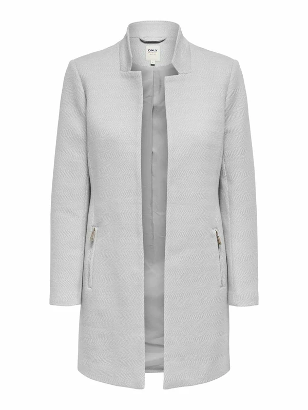 Only Women's ONLSOHO-Linea L/S Zip Coatigan CC PNT Blazer, Light Grey Melange, L