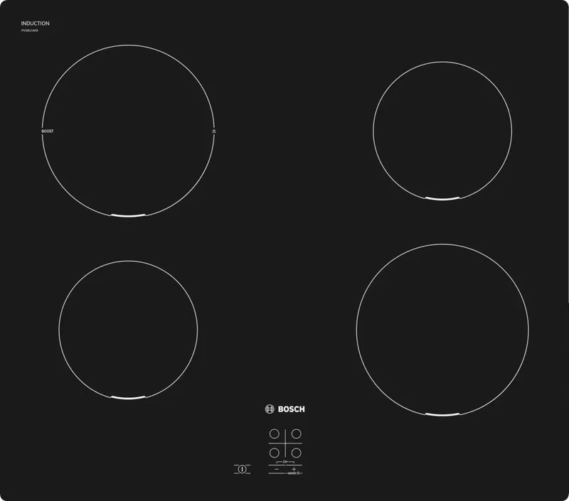 Bosch PUG611AA5E 60 cm 4-Zone Induction Hob - Series 2