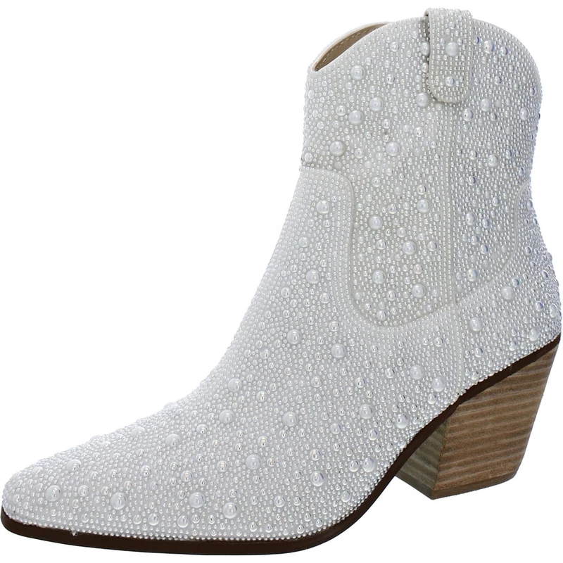 Blue by Betsey Johnson Women's SB-Diva Ankle Boot, Pearl, 8.5