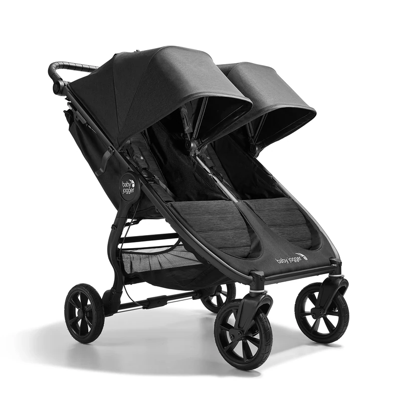 Baby Jogger City Mini GT2 Double All-Terrain Double Pushchair | Lightweight, Foldable Stroller | Opulent Black