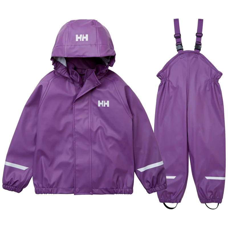 Helly Hansen Kids Unisex K Bergen 2.0 Pu Rainset, Crushed Grape, 3