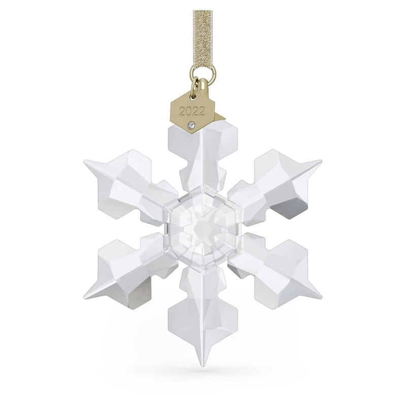 Swarovski Annual Edition 2022 Ornament, White Crystals With Champagne Gold Tone Plated Metal, From the Annual Edition Collection