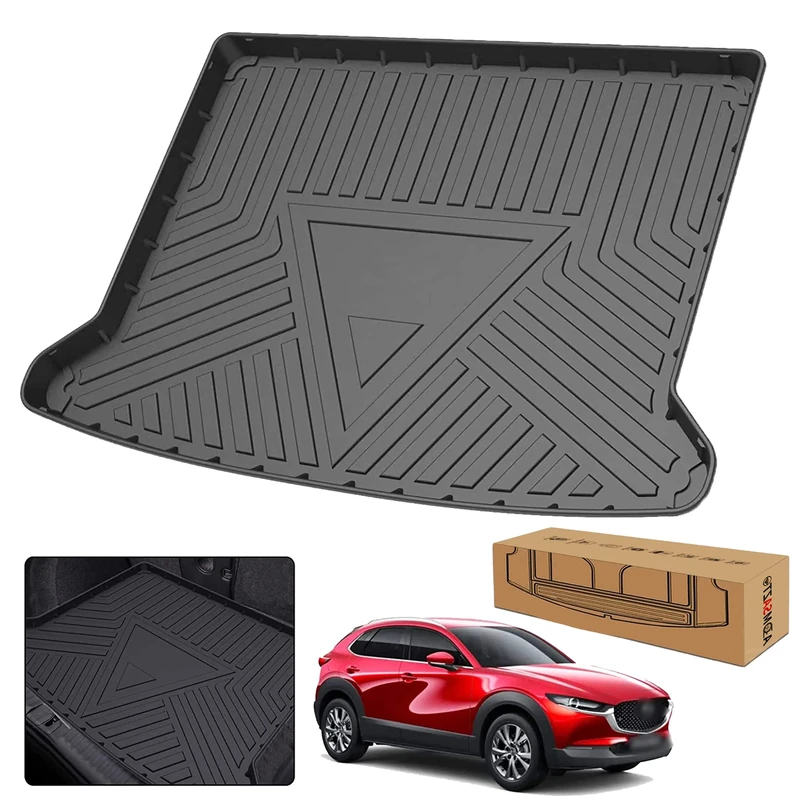 AOMSAZTO Cargo Liner Compatible with 2019-2024 Mazda CX-30, Custom Fit All-Weather TPO Rear Trunk Tray Back Trunk Mat Cargo Mat CX30 Accessories, Black