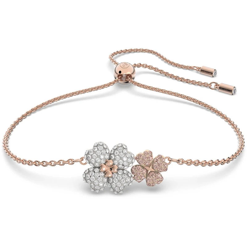 Swarovski Womens Bracelets, Pink Rose Gold, Medium