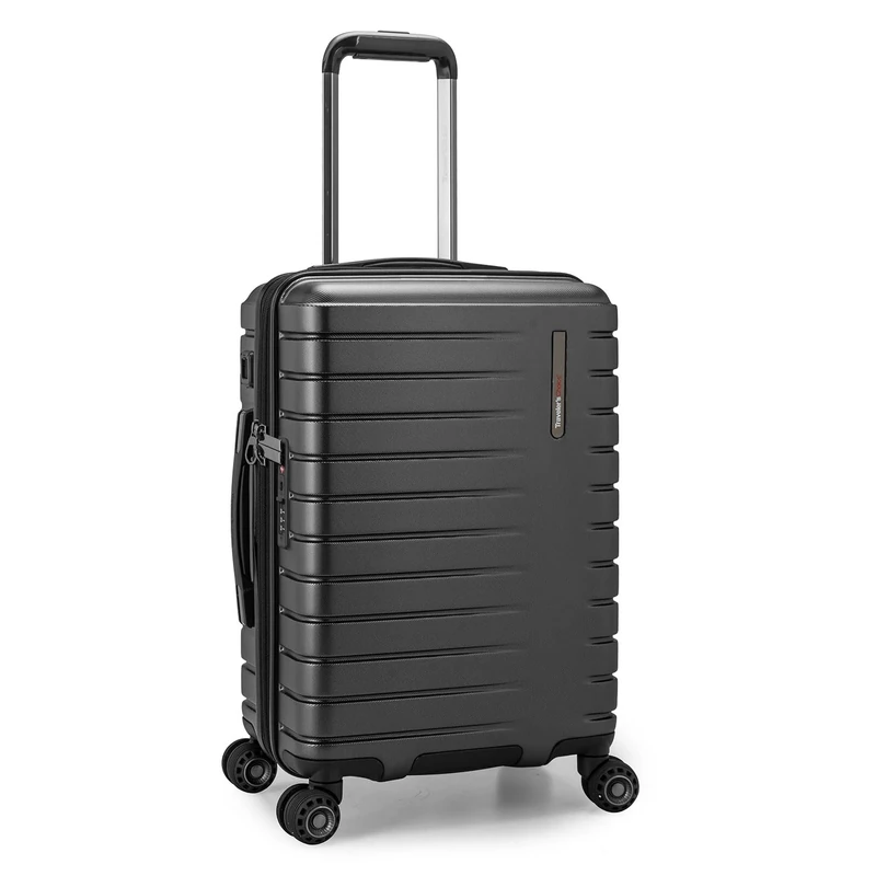 Traveler's Choice Archer Polycarbonate Hardside Spinner Luggage Set, Grey, Checked 25-Inch, Archer Polycarbonate Hardside Spinner Luggage Set