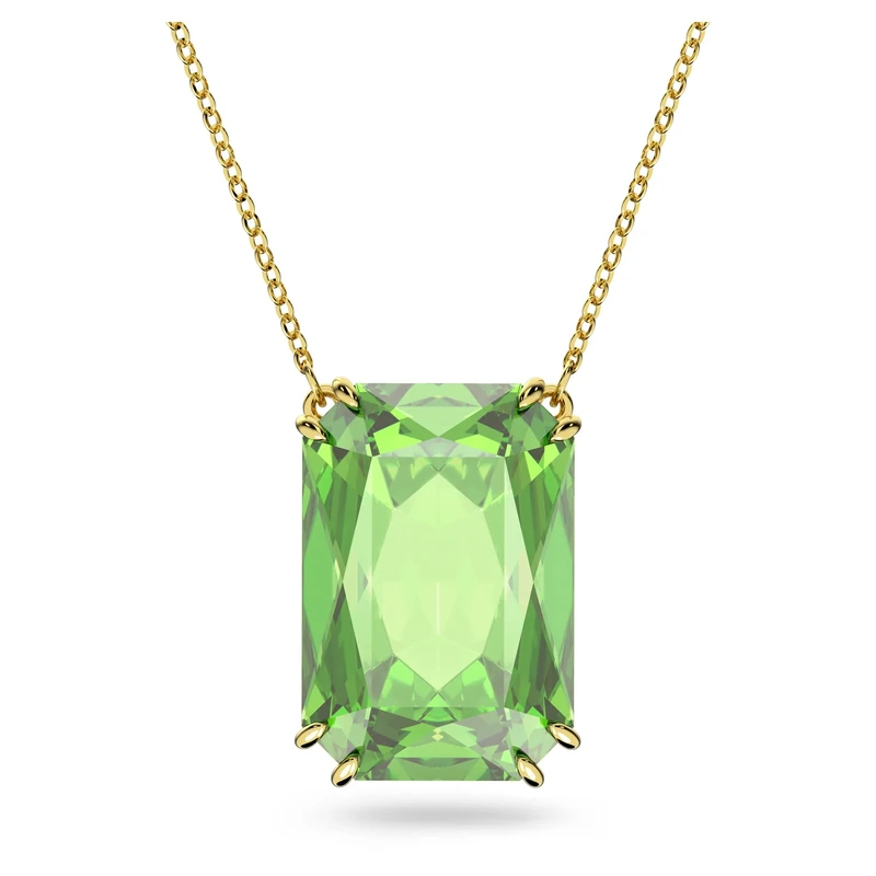 Swarovski Millenia Necklace, Green Centrepiece Crystal in a Gold Tone Plated Setting, from the Millenia Collection