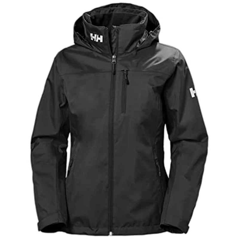 Helly Hansen Women's W Crew Hooded Midlayer Jacket, Black, S