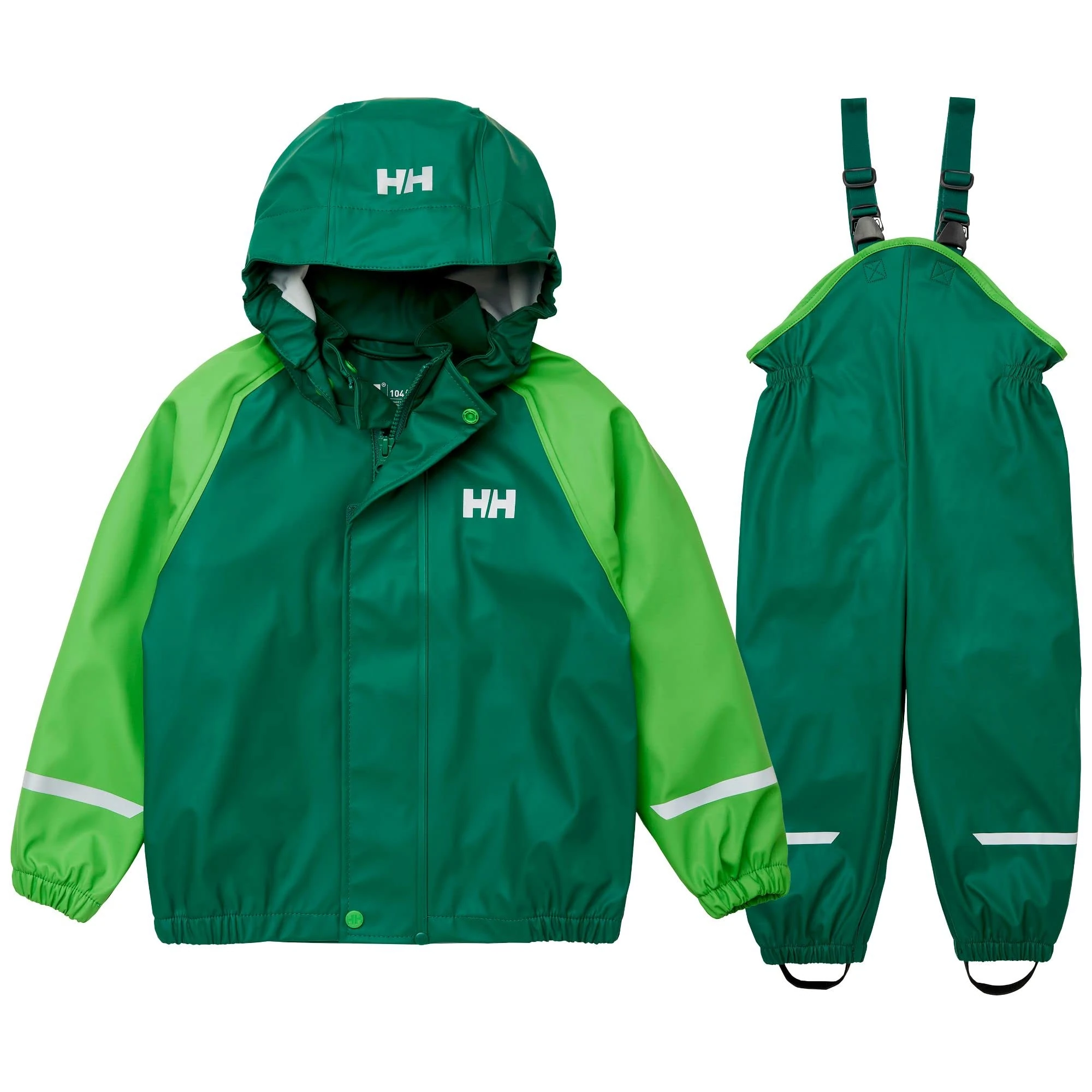 Helly Hansen Kids Unisex K Bergen 2.0 Pu Rainset, Malachite, 1