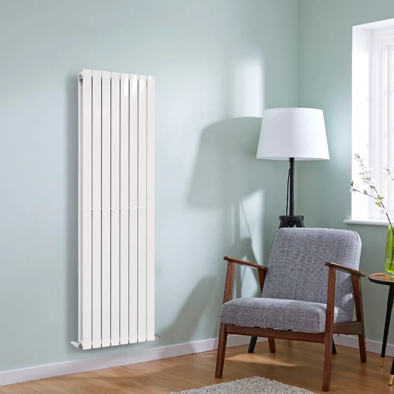 NRG Flat Panel Radiator 1600x544mm 8 Bars Double Gloss White Bathroom Heater Central Heating Radiators