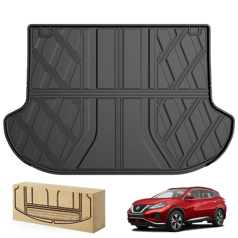 AOMSAZTO Trunk Cargo Liner Mat Tray, Car Boot Mats for Nissan Murano 2015-2021 Heavy Duty Waterproof Custom Fit - All Seasons Odorless (Black)