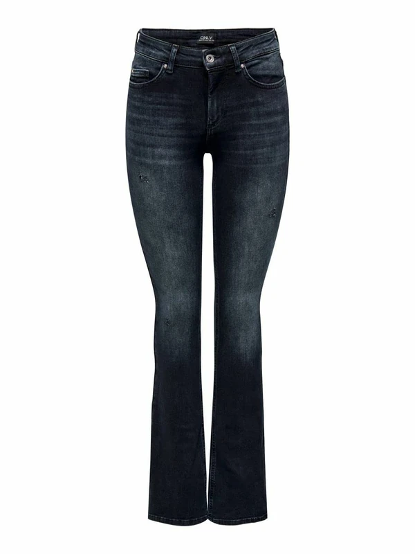 ONLY Women's ONLBLUSH Life MID Flared REA409 Jeans, Blue Black Denim, XL/30
