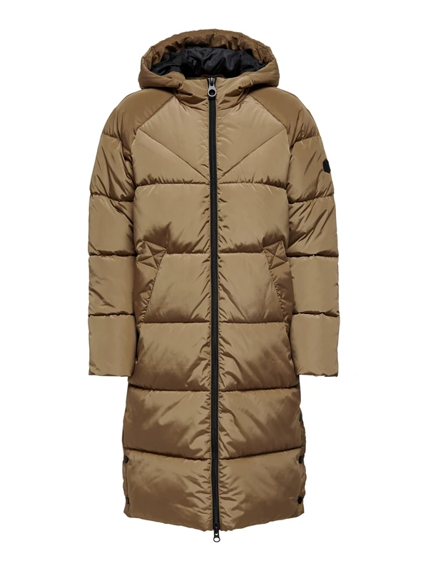 Only Women's ONLAMANDA Long Puffer Coat CC OTW, Toasted Coconut, S
