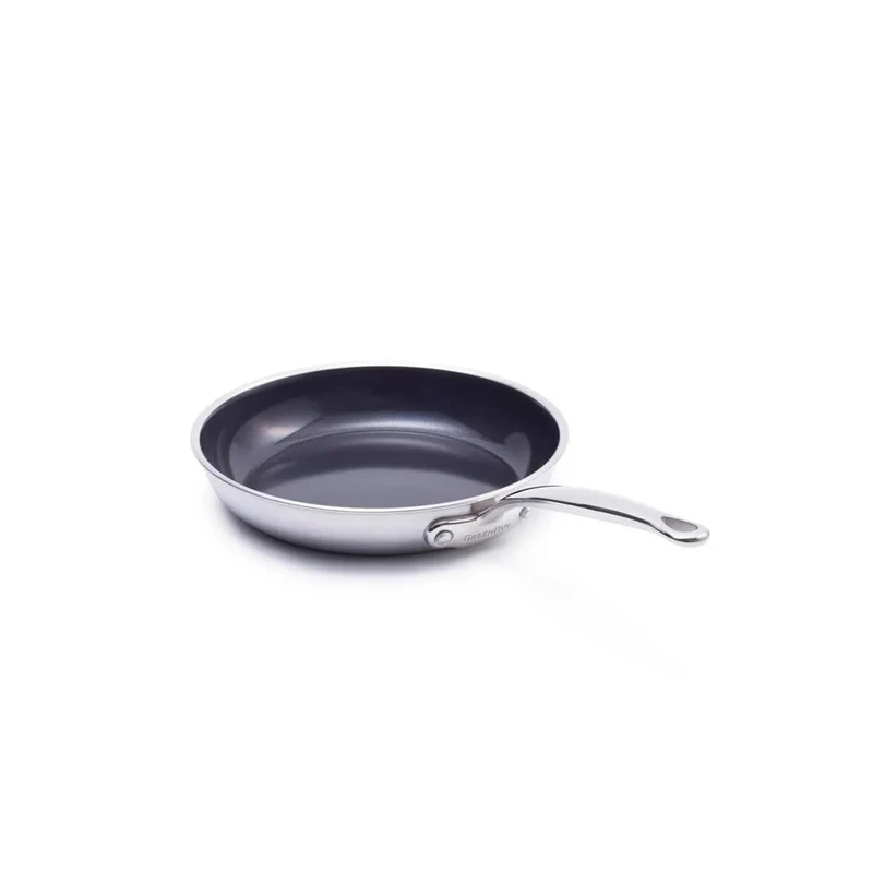Greenpan Premiere 24 cm Frying Pan with 3 ply Stainless Steel, Ceramic Non-Stick Coating