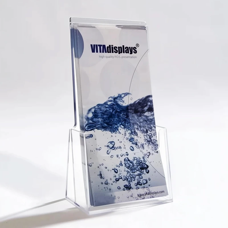 VITAdisplays 50 Pack DIN Long DL Brochure Stands - Transparent