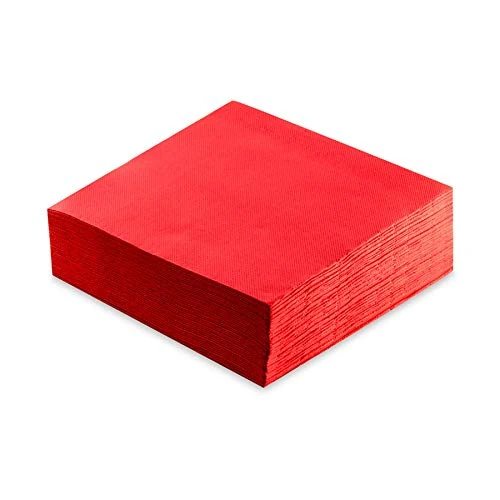 Morigami, Standard Size Napkin, Pleat 1/4, Tip Point, 200 Napkins, Red