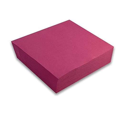 Morigami, Standard Size Napkin 1/4 Fold Lace Tip 200 Napkins Raspberry