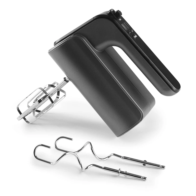 Lacor - 69374 - Hand Kneading Machine, Includes TitanPro Rods, 5 Speeds and Turbo Function, 350 W, Dimensions: 14.5 x 8.5 x 19 cm, Black