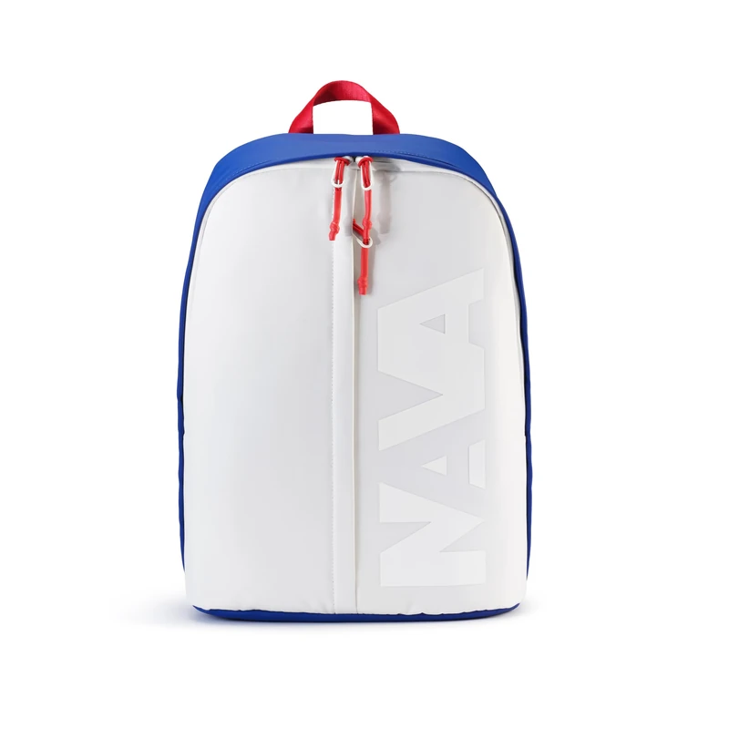 NAVA Beat Backpack with 1 Compartment and Vertical Front Pocket, Medium, White/Cobalt/Red - Image 1