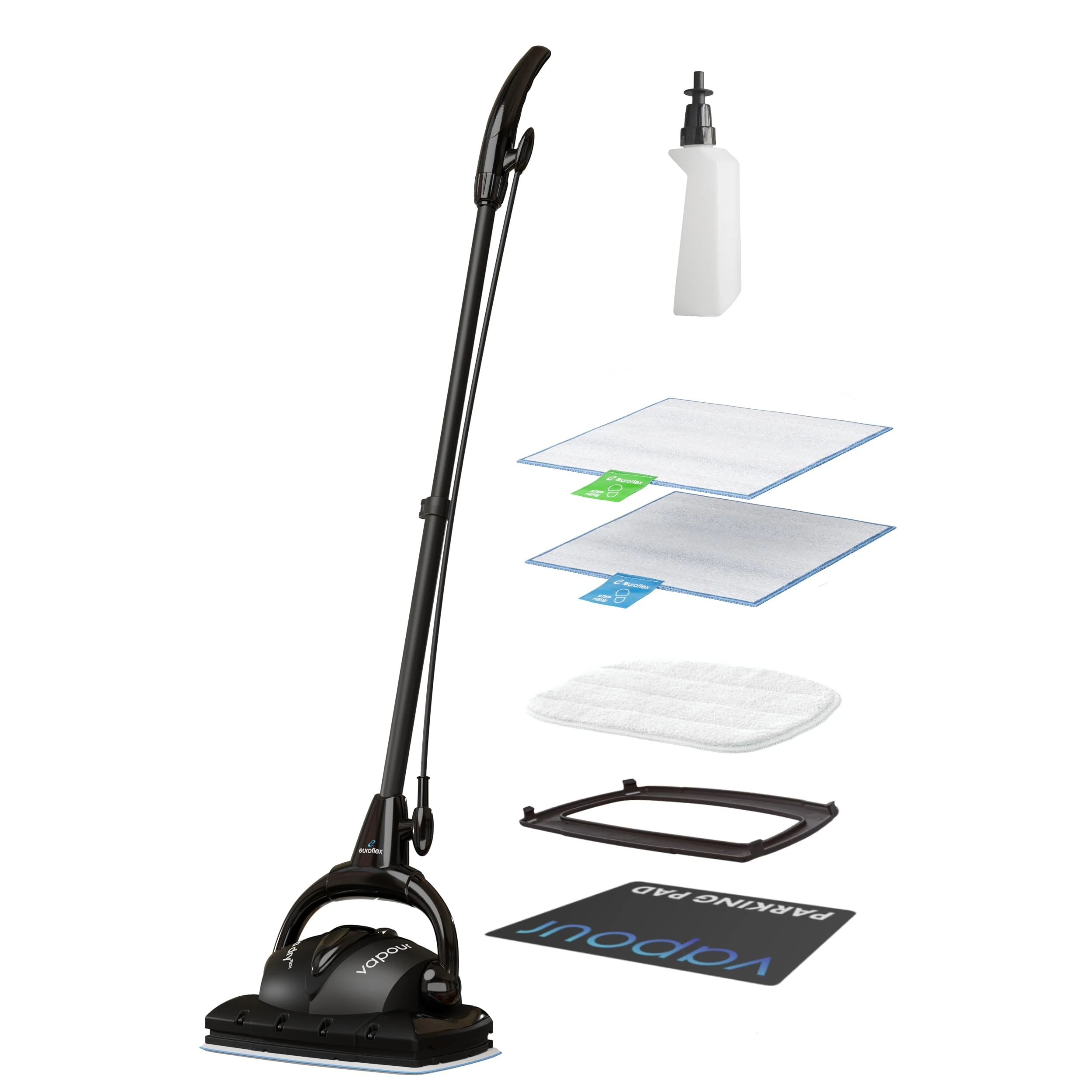 Euroflex Vapour M2R Steam Mop High Pressure Steam Cleaner for Floors 36 PSI Heavy Duty Commercial Grade Superheated Steam 266 Degrees F with Front Steam Boost Ultra Dry Steam