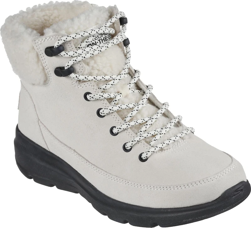 Skechers Women's Fashion Boot, White Black, 4 UK (37 EU)