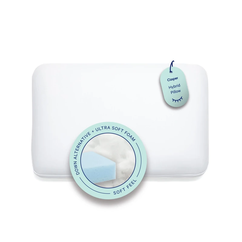 Casper Sleep Hybrid Pillow, Standard, White