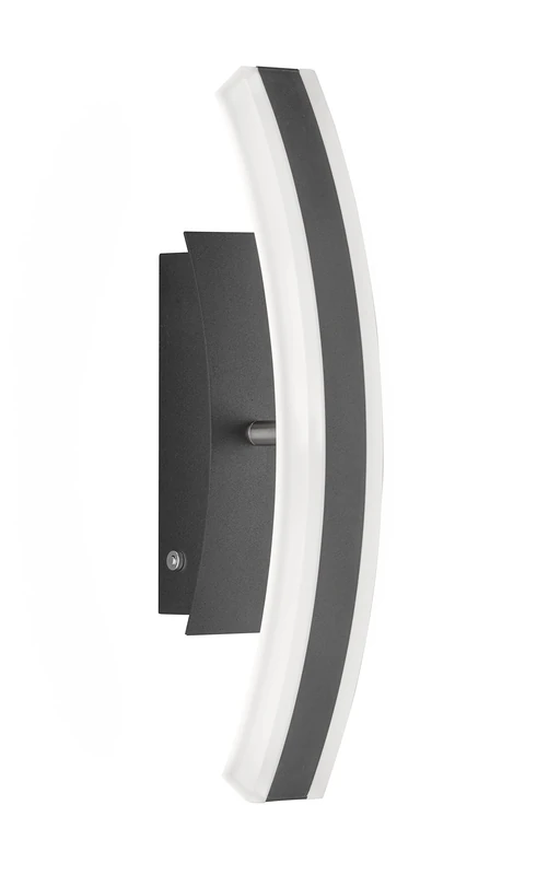 Fischer & Honsel LED Wall Light Stiff TW, Oblong Wall Lighting, Dimmable, Includes CCT Turnable White, Metal in Sand Black and Nickel Colours, Matte, 36.5 x 7 cm