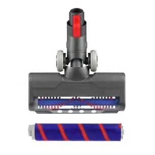 Defurry Vacuum Cleaner Brush with Headlights for Hardwood & Carpet for Dyson V7 V8,Upgraded Motorized Attachment with Soft Fluffy Roller and PP Bristles Brushroll.
