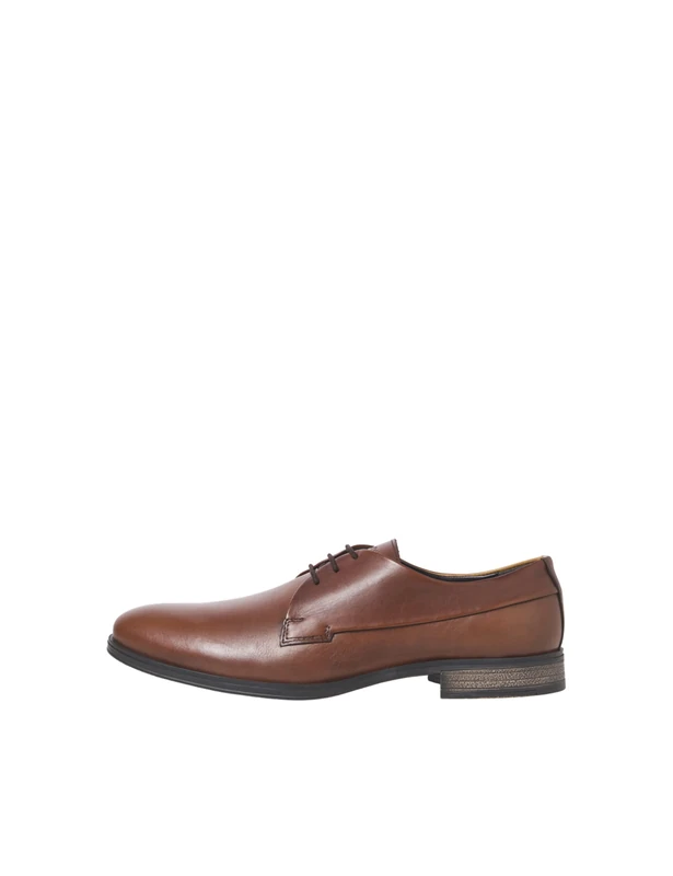 JACK&JONES Men's JFWSAINT Leather Platform, Cognac, 9 UK