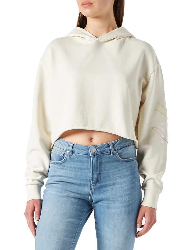 HUGO Women's Dangaya Sweatshirt, Open White110, Relaxed fit