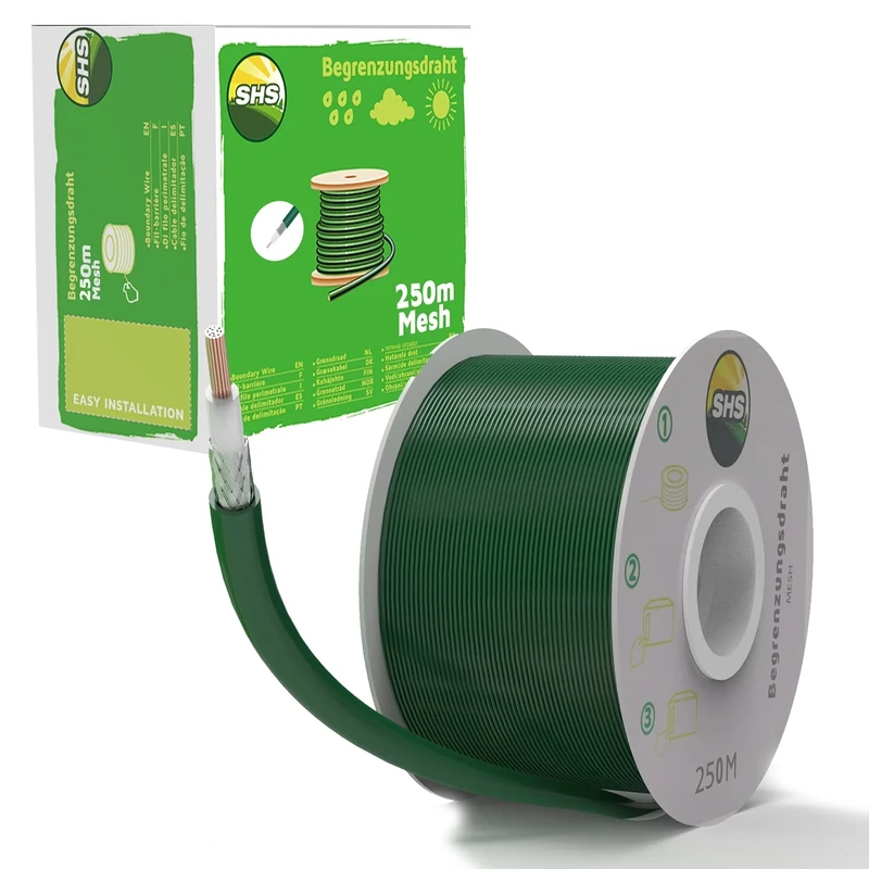 250 m Mesh Boundary Cable for Robotic Lawnmower Lawn Mower Lawn Robot Accessory Set Boundary Wire for Search Cable - Compatible with Gardena/Bosch/Husqvarna/Worx/Honda/ROBOMOW/iMow