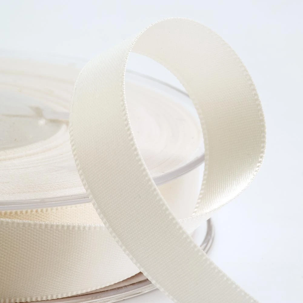 Italian Options Satin Ribbon, Fabric Ribbons for Gift Wrapping, Crafting, Balloons, Wedding Car, Presents, Cake, Christmas, Birthday, Gift Wrap Accessories, 10mm Wide x 25 Metre Roll, Ivory