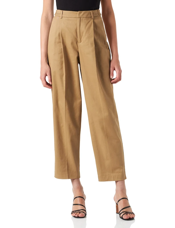 JJXX Women's JJXX JXLYKKE Relaxed HW Chino Pants NOOS, Braun, 28 - Image 1