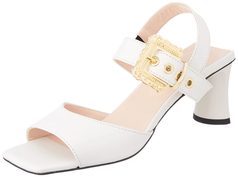 L37 HANDMADE SHOES SELFISH GAMES, Heeled sandal, White,